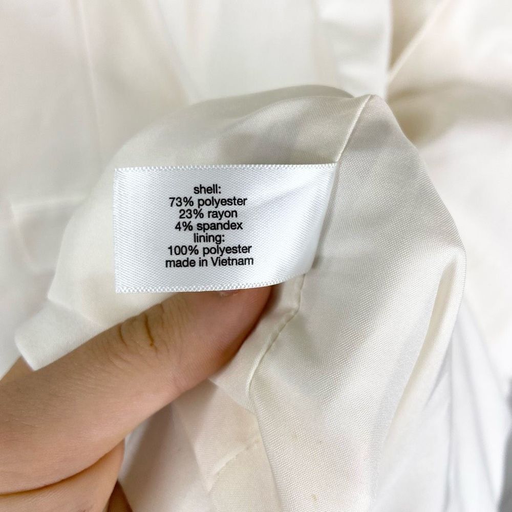 Lane Bryant Women's Cream Ruched Long Sleeve Perfect Drape Blazer Size 24 - Picture 5 of 6